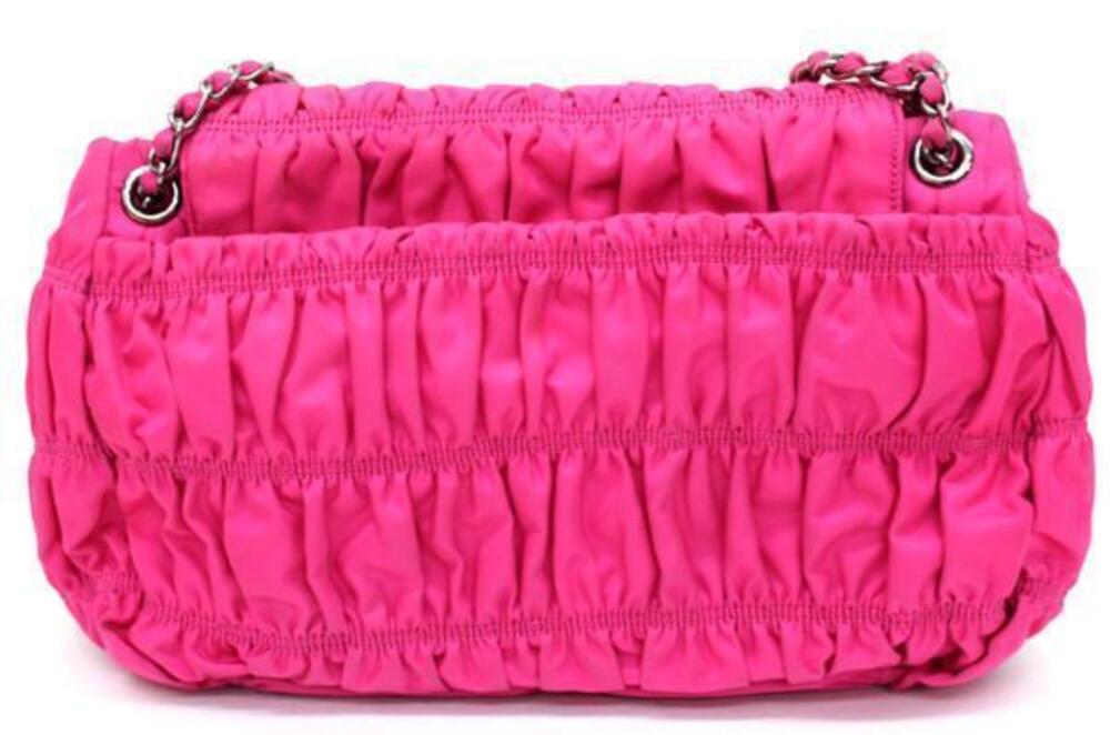 Prada Bag Shoulder Gathered Chain Pink